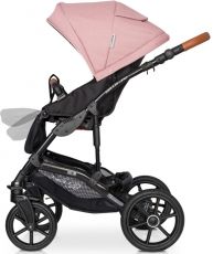 Детская коляска 2 в 1 Riko Bella Life 03 Rose (светло-розовая ткань - розовая эко-кожа)